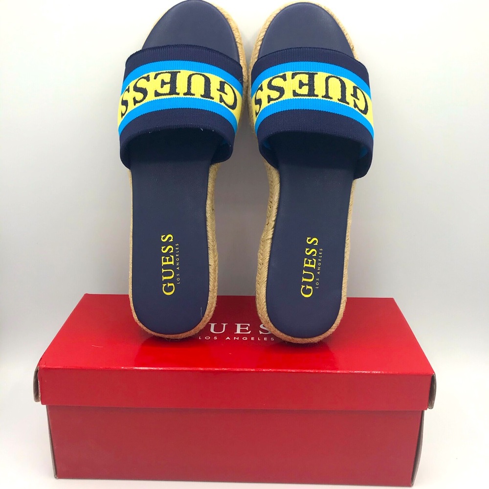 Guess slides navy jacquard s7.5m